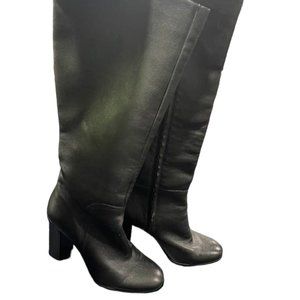 Kenneth Cole New York Tall Genuine Leather Boots Black - size 8.5